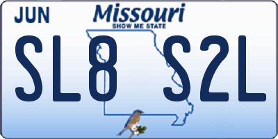 MO license plate SL8S2L