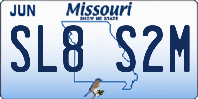 MO license plate SL8S2M