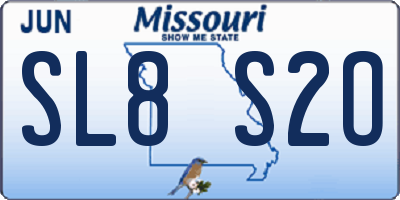 MO license plate SL8S2O