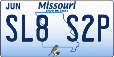 MO license plate SL8S2P