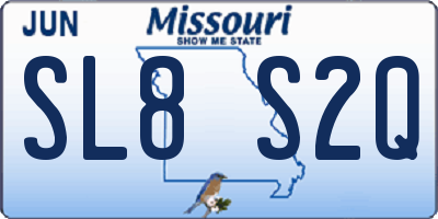 MO license plate SL8S2Q