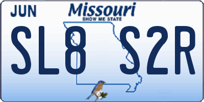 MO license plate SL8S2R
