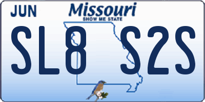 MO license plate SL8S2S