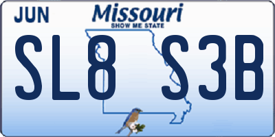 MO license plate SL8S3B