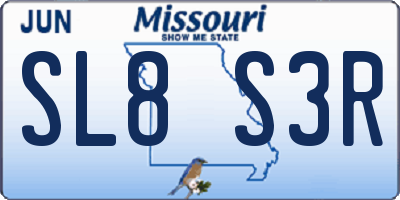 MO license plate SL8S3R