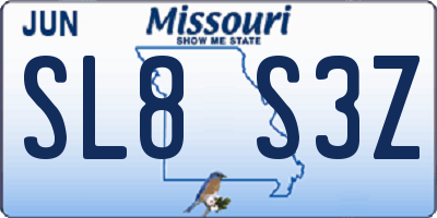 MO license plate SL8S3Z