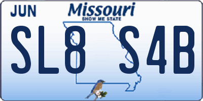 MO license plate SL8S4B