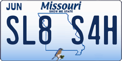 MO license plate SL8S4H