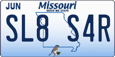 MO license plate SL8S4R