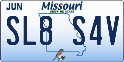 MO license plate SL8S4V