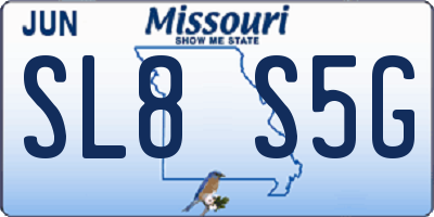 MO license plate SL8S5G