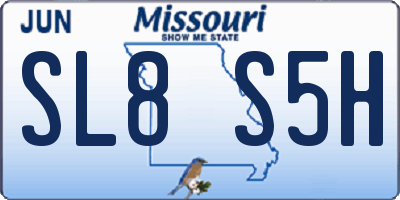 MO license plate SL8S5H