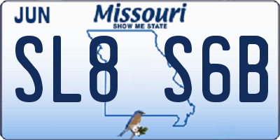 MO license plate SL8S6B