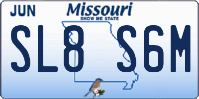 MO license plate SL8S6M