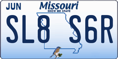 MO license plate SL8S6R