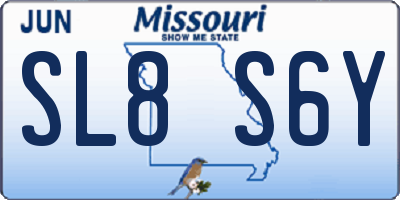 MO license plate SL8S6Y