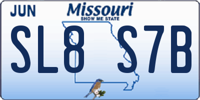 MO license plate SL8S7B