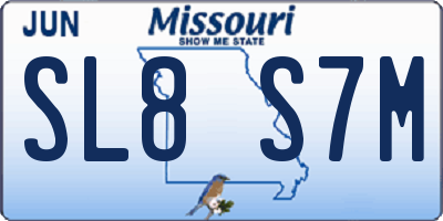 MO license plate SL8S7M