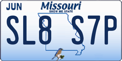 MO license plate SL8S7P