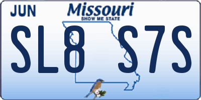 MO license plate SL8S7S