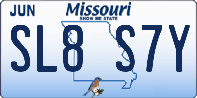 MO license plate SL8S7Y