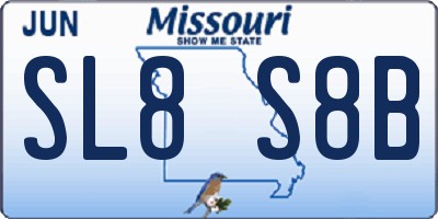 MO license plate SL8S8B