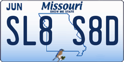 MO license plate SL8S8D
