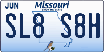 MO license plate SL8S8H