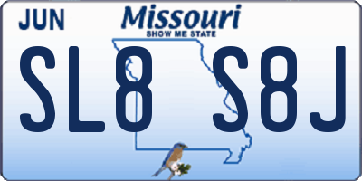 MO license plate SL8S8J
