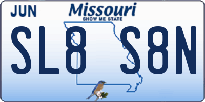 MO license plate SL8S8N
