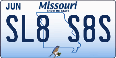 MO license plate SL8S8S