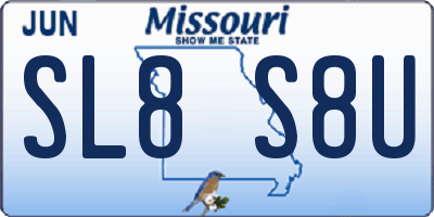 MO license plate SL8S8U