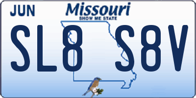 MO license plate SL8S8V