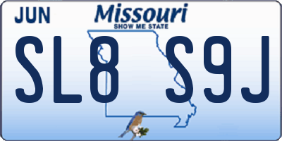 MO license plate SL8S9J