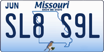 MO license plate SL8S9L