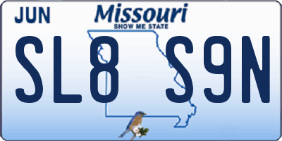 MO license plate SL8S9N