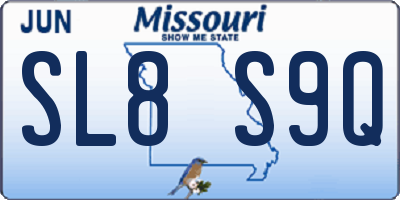 MO license plate SL8S9Q