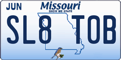 MO license plate SL8T0B
