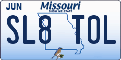 MO license plate SL8T0L