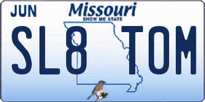 MO license plate SL8T0M