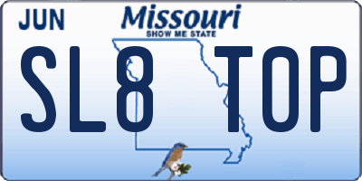 MO license plate SL8T0P