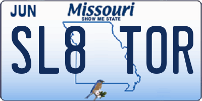 MO license plate SL8T0R