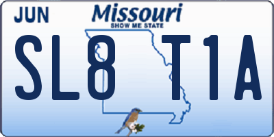 MO license plate SL8T1A