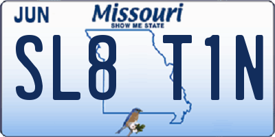 MO license plate SL8T1N