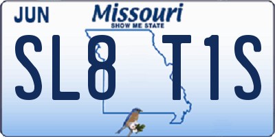 MO license plate SL8T1S
