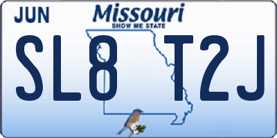 MO license plate SL8T2J