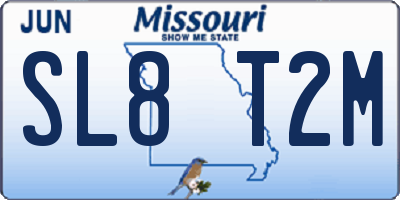 MO license plate SL8T2M