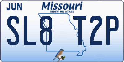 MO license plate SL8T2P