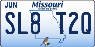 MO license plate SL8T2Q