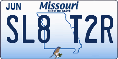 MO license plate SL8T2R